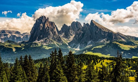 Obraz Wieloczęściowy Widok Włoskich Dolomitów 3D Obraz Wieloczęściowy Widok Włoskich Dolomitów 3D