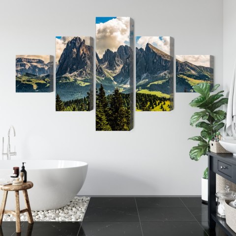 Obraz Wieloczęściowy Widok Włoskich Dolomitów 3D Obraz Wieloczęściowy Widok Włoskich Dolomitów 3D