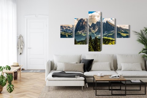 Obraz Wieloczęściowy Widok Włoskich Dolomitów 3D Obraz Wieloczęściowy Widok Włoskich Dolomitów 3D