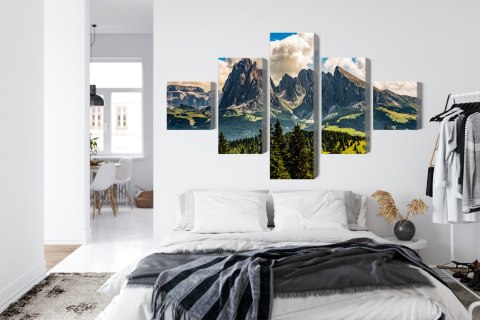 Obraz Wieloczęściowy Widok Włoskich Dolomitów 3D Obraz Wieloczęściowy Widok Włoskich Dolomitów 3D