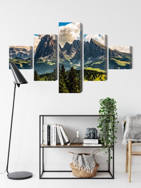 Obraz Wieloczęściowy Widok Włoskich Dolomitów 3D Obraz Wieloczęściowy Widok Włoskich Dolomitów 3D