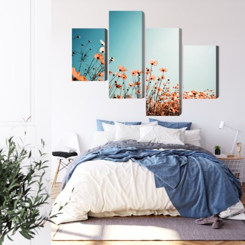 Obraz Wieloczęściowy Kwiaty Polne W Słońcu Obraz Wieloczęściowy Kwiaty Polne W Słońcu