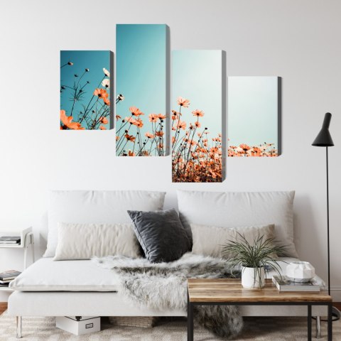 Obraz Wieloczęściowy Kwiaty Polne W Słońcu Obraz Wieloczęściowy Kwiaty Polne W Słońcu