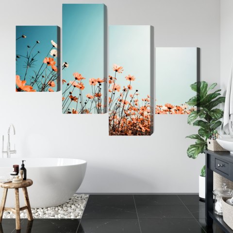 Obraz Wieloczęściowy Kwiaty Polne W Słońcu Obraz Wieloczęściowy Kwiaty Polne W Słońcu