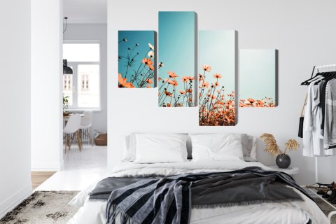 Obraz Wieloczęściowy Kwiaty Polne W Słońcu Obraz Wieloczęściowy Kwiaty Polne W Słońcu