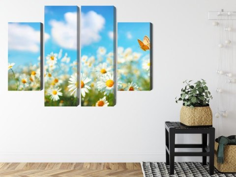 Obraz Wieloczęściowy Pole Stokrotki 3D Obraz Wieloczęściowy Pole Stokrotki 3D