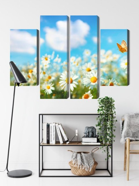 Obraz Wieloczęściowy Pole Stokrotki 3D Obraz Wieloczęściowy Pole Stokrotki 3D