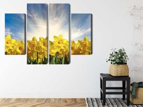 Obraz Wieloczęściowy Pole Żonkili 3D Obraz Wieloczęściowy Pole Żonkili 3D
