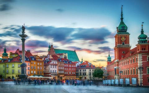 Obraz Wieloczęściowy Panorama Zamku Królewskiego W Warszawie Obraz Wieloczęściowy Panorama Zamku Królewskiego W Warszawie