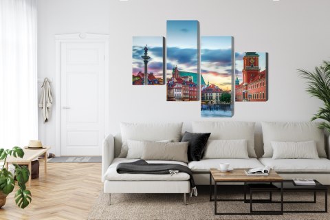 Obraz Wieloczęściowy Panorama Zamku Królewskiego W Warszawie Obraz Wieloczęściowy Panorama Zamku Królewskiego W Warszawie