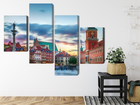 Obraz Wieloczęściowy Panorama Zamku Królewskiego W Warszawie Obraz Wieloczęściowy Panorama Zamku Królewskiego W Warszawie
