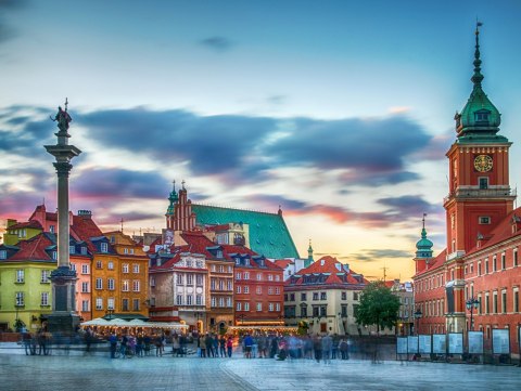 Obraz Wieloczęściowy Panorama Zamku Królewskiego W Warszawie Obraz Wieloczęściowy Panorama Zamku Królewskiego W Warszawie