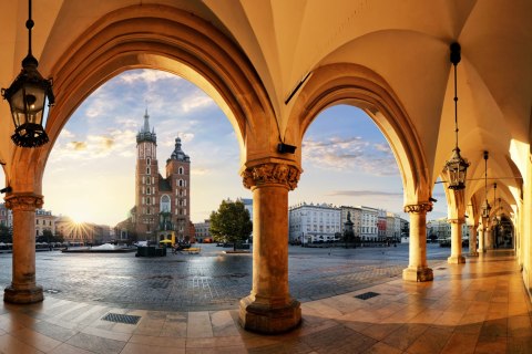 Obraz Wieloczęściowy Widok Na Kraków O Zachodzie Słońca Obraz Wieloczęściowy Widok Na Kraków O Zachodzie Słońca