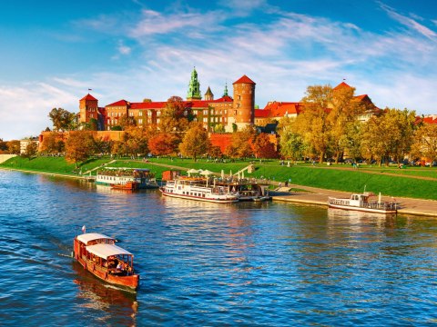 Obraz Wieloczęściowy Zamek Królewski Na Wawelu W Krakowie, Widok Panoramiczny Obraz Wieloczęściowy Zamek Królewski Na Wawelu W Krakowie, Widok Panoramiczny