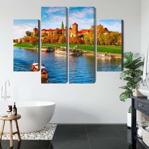 Obraz Wieloczęściowy Zamek Królewski Na Wawelu W Krakowie, Widok Panoramiczny Obraz Wieloczęściowy Zamek Królewski Na Wawelu W Krakowie, Widok Panoramiczny