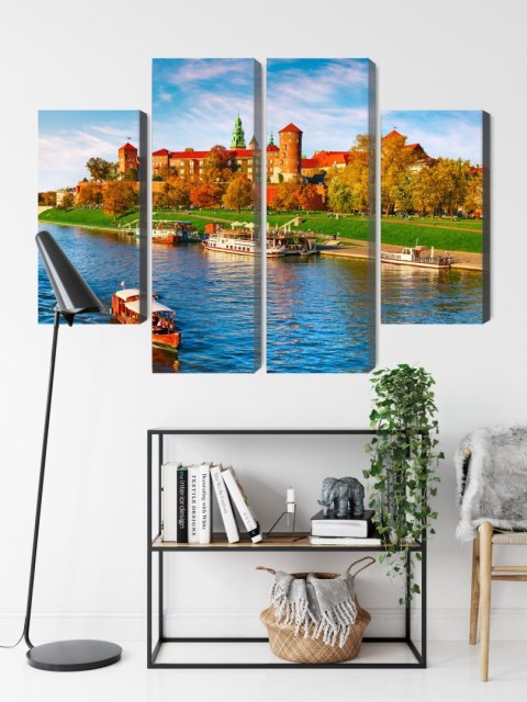 Obraz Wieloczęściowy Zamek Królewski Na Wawelu W Krakowie, Widok Panoramiczny Obraz Wieloczęściowy Zamek Królewski Na Wawelu W Krakowie, Widok Panoramiczny