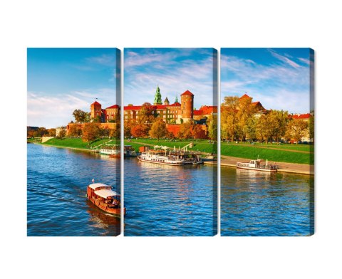 Obraz Wieloczęściowy Zamek Królewski Na Wawelu W Krakowie, Widok Panoramiczny Obraz Wieloczęściowy Zamek Królewski Na Wawelu W Krakowie, Widok Panoramiczny