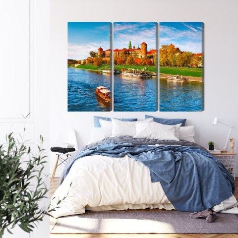 Obraz Wieloczęściowy Zamek Królewski Na Wawelu W Krakowie, Widok Panoramiczny Obraz Wieloczęściowy Zamek Królewski Na Wawelu W Krakowie, Widok Panoramiczny