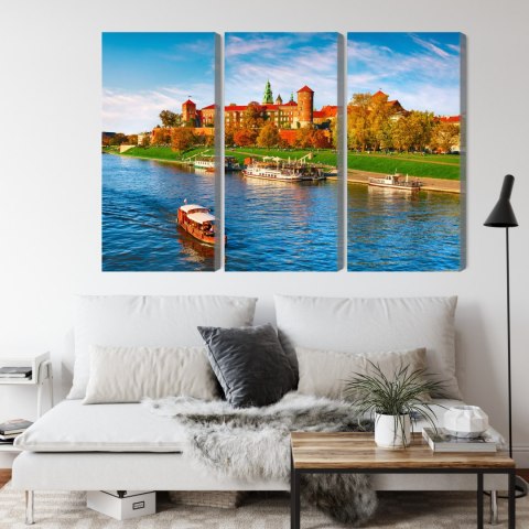 Obraz Wieloczęściowy Zamek Królewski Na Wawelu W Krakowie, Widok Panoramiczny Obraz Wieloczęściowy Zamek Królewski Na Wawelu W Krakowie, Widok Panoramiczny