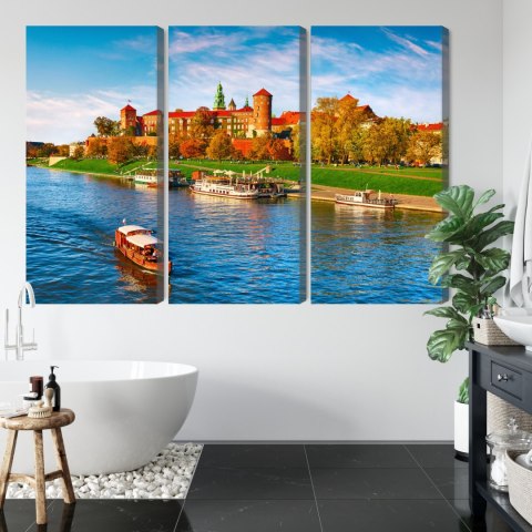 Obraz Wieloczęściowy Zamek Królewski Na Wawelu W Krakowie, Widok Panoramiczny Obraz Wieloczęściowy Zamek Królewski Na Wawelu W Krakowie, Widok Panoramiczny