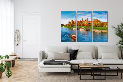 Obraz Wieloczęściowy Zamek Królewski Na Wawelu W Krakowie, Widok Panoramiczny Obraz Wieloczęściowy Zamek Królewski Na Wawelu W Krakowie, Widok Panoramiczny