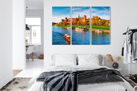 Obraz Wieloczęściowy Zamek Królewski Na Wawelu W Krakowie, Widok Panoramiczny Obraz Wieloczęściowy Zamek Królewski Na Wawelu W Krakowie, Widok Panoramiczny