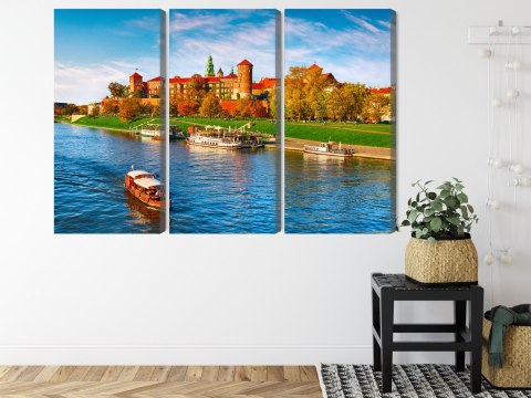 Obraz Wieloczęściowy Zamek Królewski Na Wawelu W Krakowie, Widok Panoramiczny Obraz Wieloczęściowy Zamek Królewski Na Wawelu W Krakowie, Widok Panoramiczny