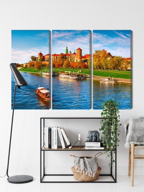 Obraz Wieloczęściowy Zamek Królewski Na Wawelu W Krakowie, Widok Panoramiczny Obraz Wieloczęściowy Zamek Królewski Na Wawelu W Krakowie, Widok Panoramiczny