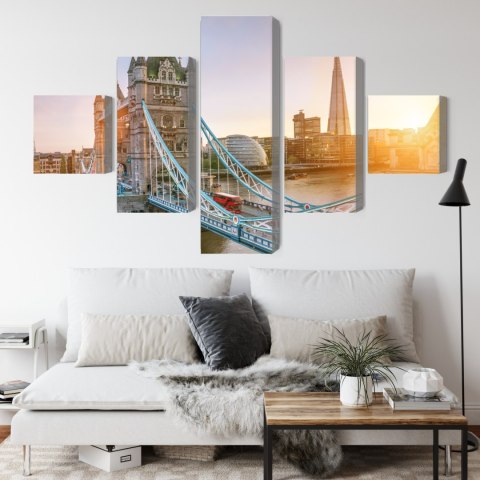 Obraz Wieloczęściowy Tower Bridge O Wschodzie Słońca Obraz Wieloczęściowy Tower Bridge O Wschodzie Słońca