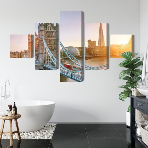 Obraz Wieloczęściowy Tower Bridge O Wschodzie Słońca Obraz Wieloczęściowy Tower Bridge O Wschodzie Słońca