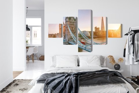 Obraz Wieloczęściowy Tower Bridge O Wschodzie Słońca Obraz Wieloczęściowy Tower Bridge O Wschodzie Słońca