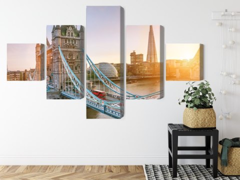 Obraz Wieloczęściowy Tower Bridge O Wschodzie Słońca Obraz Wieloczęściowy Tower Bridge O Wschodzie Słońca
