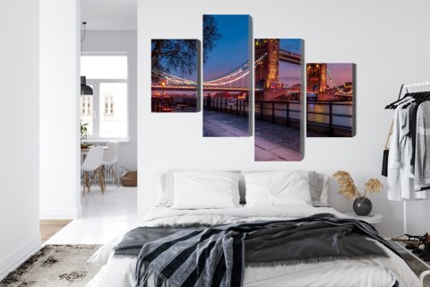Obraz Wieloczęściowy Tower Bridge W Londynie O Zachodzie Słońca Obraz Wieloczęściowy Tower Bridge W Londynie O Zachodzie Słońca