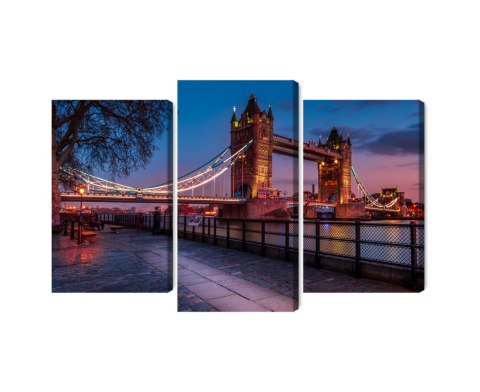Obraz Wieloczęściowy Tower Bridge W Londynie O Zachodzie Słońca Obraz Wieloczęściowy Tower Bridge W Londynie O Zachodzie Słońca