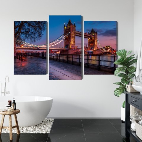 Obraz Wieloczęściowy Tower Bridge W Londynie O Zachodzie Słońca Obraz Wieloczęściowy Tower Bridge W Londynie O Zachodzie Słońca
