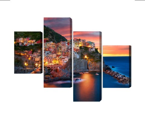 Obraz Wieloczęściowy Miasto Manarola We Włoszech Obraz Wieloczęściowy Miasto Manarola We Włoszech