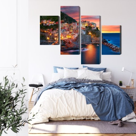 Obraz Wieloczęściowy Miasto Manarola We Włoszech Obraz Wieloczęściowy Miasto Manarola We Włoszech