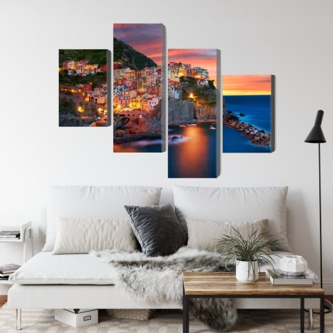 Obraz Wieloczęściowy Miasto Manarola We Włoszech Obraz Wieloczęściowy Miasto Manarola We Włoszech
