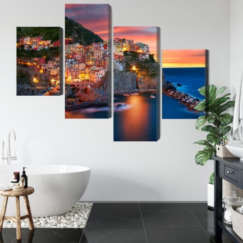 Obraz Wieloczęściowy Miasto Manarola We Włoszech Obraz Wieloczęściowy Miasto Manarola We Włoszech