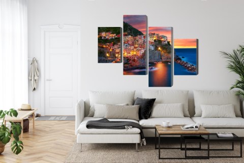 Obraz Wieloczęściowy Miasto Manarola We Włoszech Obraz Wieloczęściowy Miasto Manarola We Włoszech