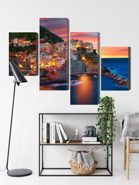 Obraz Wieloczęściowy Miasto Manarola We Włoszech Obraz Wieloczęściowy Miasto Manarola We Włoszech