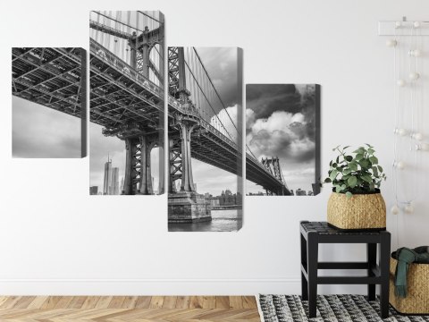 Obraz Wieloczęściowy Most Manhattan W Nowym Jorku Obraz Wieloczęściowy Most Manhattan W Nowym Jorku