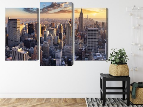 Obraz Wieloczęściowy Panorama 3D Nowego Jorku Obraz Wieloczęściowy Panorama 3D Nowego Jorku