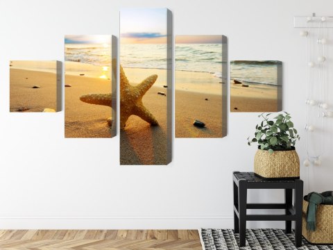 Obraz Wieloczęściowy Rozgwiazda Na Plaży 3D Obraz Wieloczęściowy Rozgwiazda Na Plaży 3D