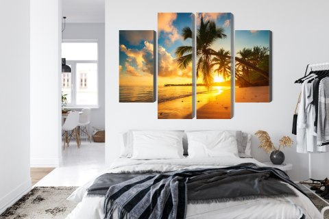 Obraz Wieloczęściowy Tropikalna Plaża W Punta Cana, Dominikana Obraz Wieloczęściowy Tropikalna Plaża W Punta Cana, Dominikana