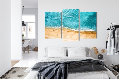 Obraz Wieloczęściowy Widok Z Lotu Ptaka Na Ocean I Plażę Obraz Wieloczęściowy Widok Z Lotu Ptaka Na Ocean I Plażę