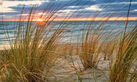 Obraz Wieloczęściowy Wschód Słońca Na Plaży Rugii Obraz Wieloczęściowy Wschód Słońca Na Plaży Rugii