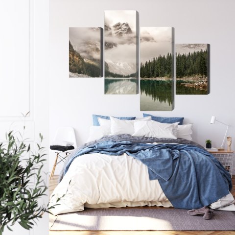 Obraz Wieloczęściowy Jezioro Moraine W Parku Narodowym Banff, Kanada Obraz Wieloczęściowy Jezioro Moraine W Parku Narodowym Banff, Kanada
