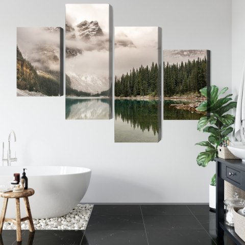 Obraz Wieloczęściowy Jezioro Moraine W Parku Narodowym Banff, Kanada Obraz Wieloczęściowy Jezioro Moraine W Parku Narodowym Banff, Kanada