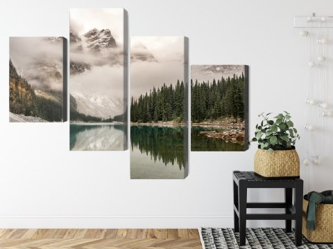 Obraz Wieloczęściowy Jezioro Moraine W Parku Narodowym Banff, Kanada Obraz Wieloczęściowy Jezioro Moraine W Parku Narodowym Banff, Kanada